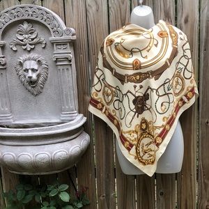 Classy Playful Equestrian, Horse, Hunting scenes Silk Twill Square Scarf/Shawl